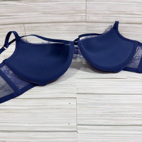 VICTORIA’S SECRET VERY SEXY STRAPPY BLUE PUSH UP BRA NWT 34C - Picture 2 of 9